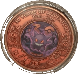 Gengar β 30 Years of Adventure 1 oz Colorized Copper β front