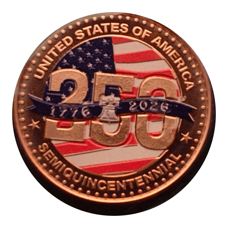 America 250 Colorized Semiquincentennial Round β front