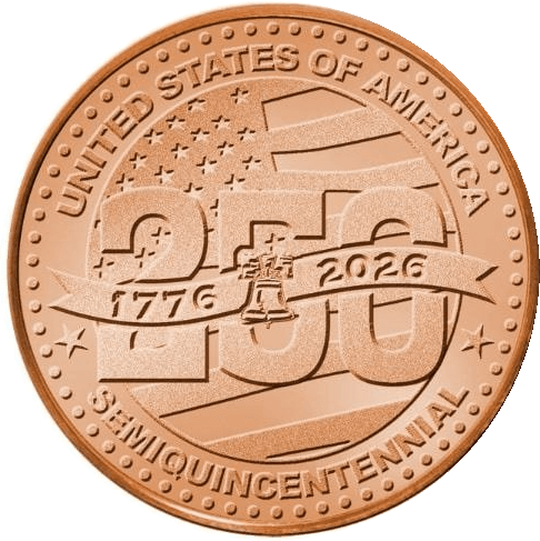 America 250 Semiquincentennial Round β front