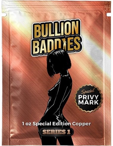 Bullion Baddies Series 1 Mystery Pouch, 1 oz Copper (Sealed) β front