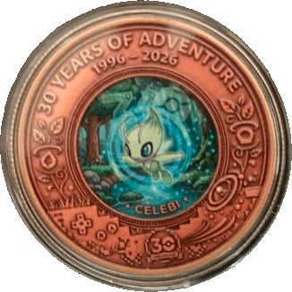 Celebi β 30 Years of Adventure 1 oz Colorized Copper β front
