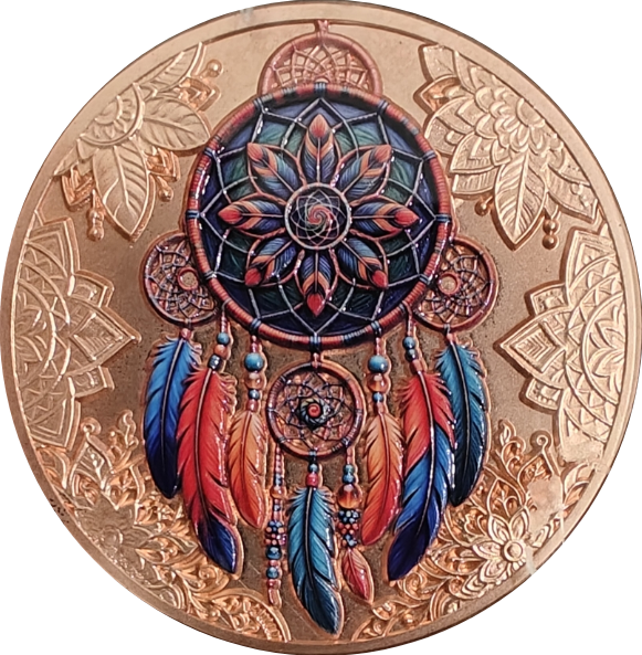 Dreamcatcher 5 oz Colorized Copper Round