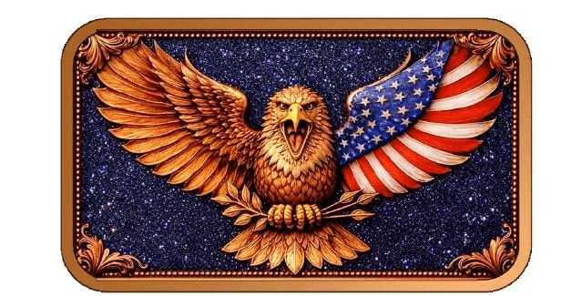 American Eagle 250th Anniversary 1 oz Copper Bar β front