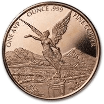 Mexican Libertad 1 AVDP oz Copper Round β front