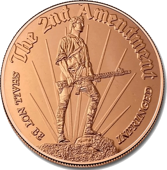The 2nd Amendment Minuteman 1 oz Copper Round β front