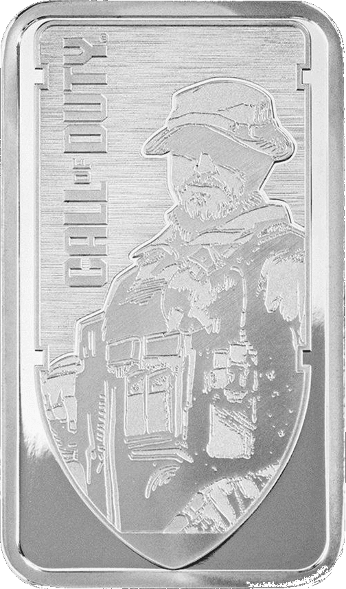 PAMP Suisse 1 oz Silver Bar β Call of Duty: Modern Warfare III, 20th Anniversary Pendant Set β front