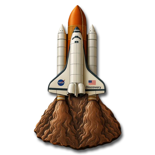 Space Shuttle Discovery 10 AVDP oz Colorized Copper β front