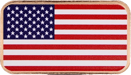 We Stand For The Flag 1 oz Colorized .999 Copper Bar β front