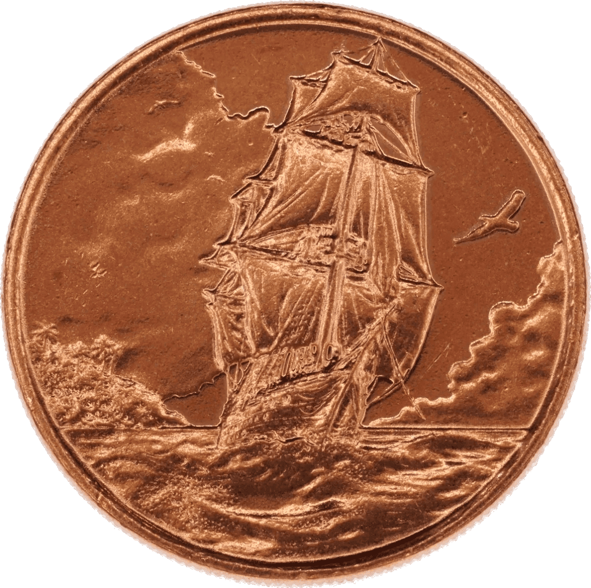 2025 Ascension Island Quarter Dollar β ΒΌ oz .999 Copper β front