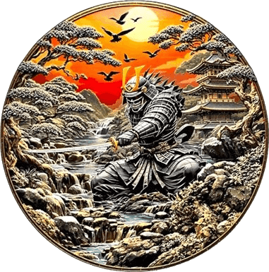 Samurai 5 AVDP oz High Relief Colorized Copper Round β front