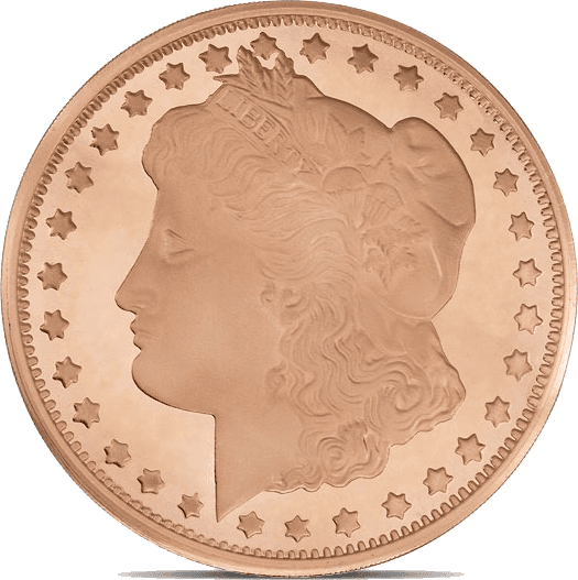 Morgan Dollar 5 AVDP oz .999 Fine Copper Round β front