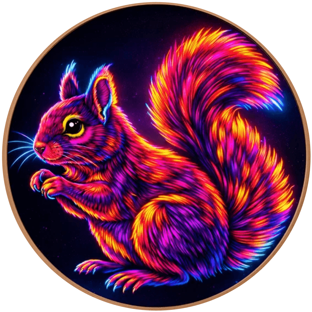 Woodland Squirrel 5 AVDP oz Colorized Copper Round β front